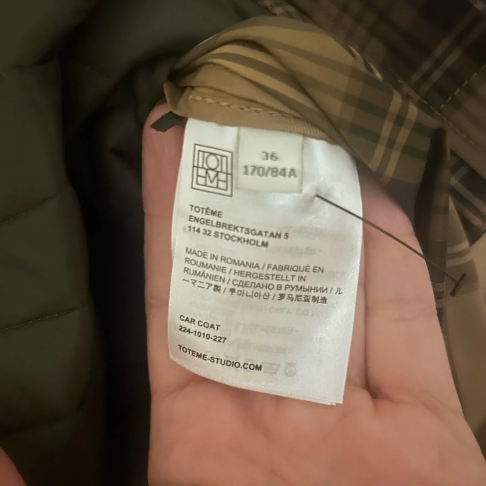 Toteme Tan and Brown Plaid Coat - Picture 9 of 10
